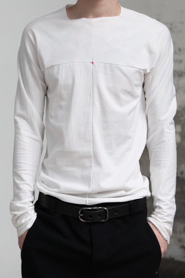 m.a+ Maurizio Amadei One-piece long-sleeved T-shirt MA-T211D-JCL10-WHITE